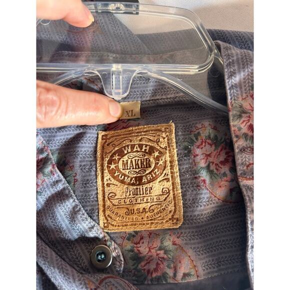 WAH Maker Yuma, Arizona Frontier Clothing Button Up Dress Shirt Size XL USA - Picture 7 of 7